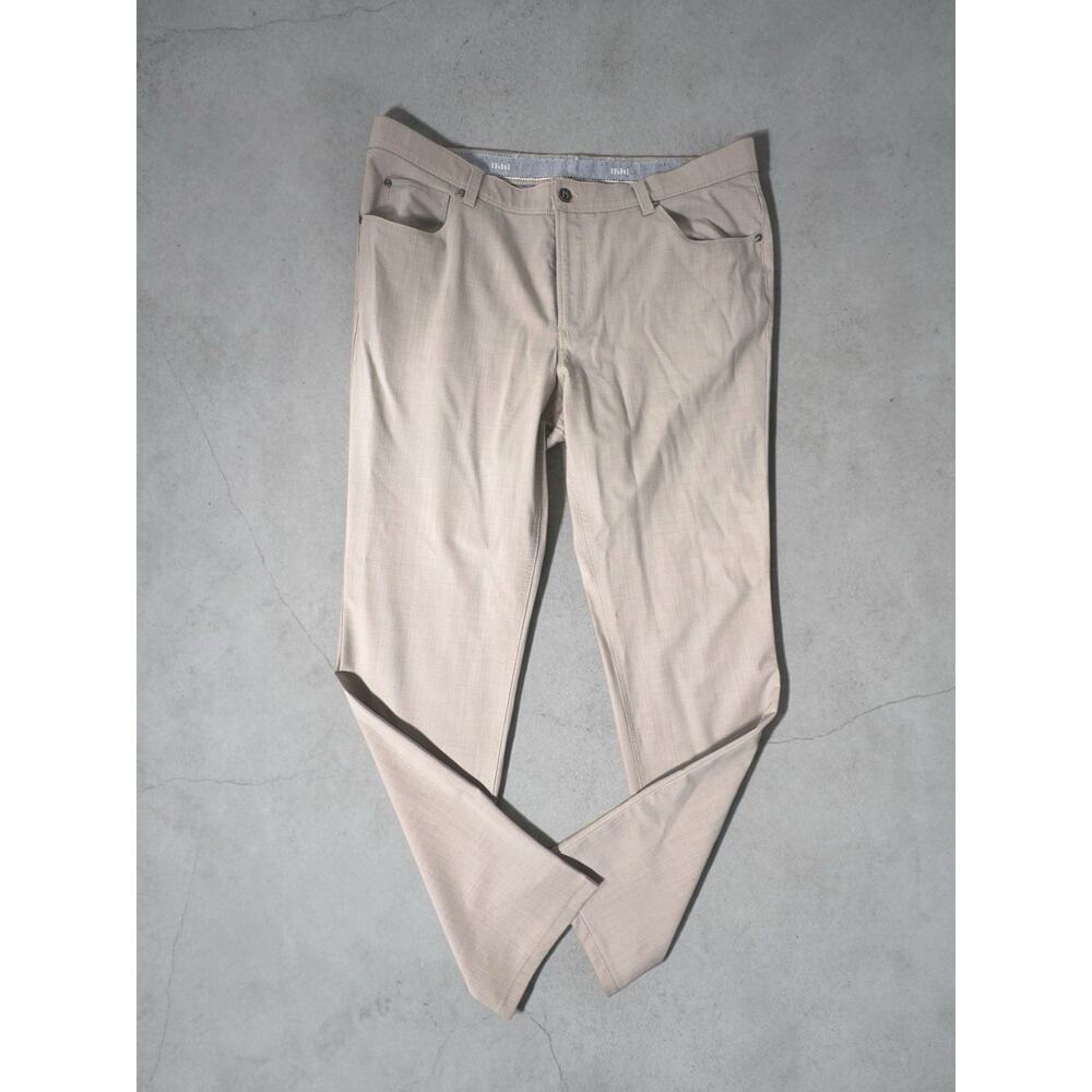 Hiltl Perfetto Beige Pants Mens 36x33 (EU 52) Casual Made Germany Virgin Wool